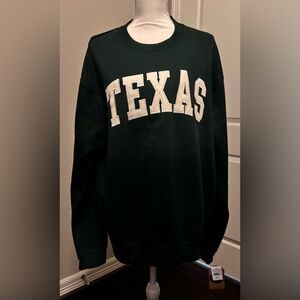 Hunter & Cream Texas Sweatshirt with Embroidered Logo Size 2XL